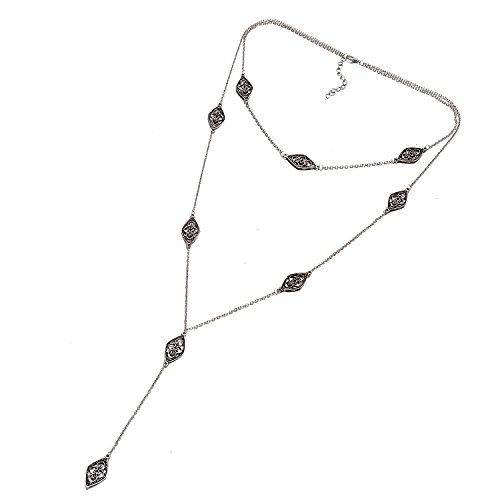 Onnea Collar Cadena Vintage Y Forma Negro para Mujer Joven Niñas