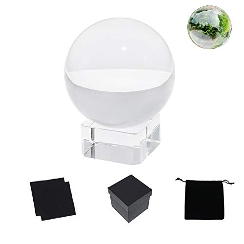 showll Boule de cristal en verre K9 - Boule pour photo - Boule de cristal transparente - Fond en cristal K9 - Avec boîte cadeau et sac de qualité supérieure - 60 mm Cover