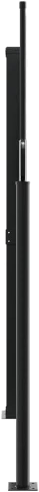 Retractable Side Awning Anthracite 70.9"x472.4" Waterproof UV Resistant Privacy Screen for Balcony Terrace Patio with Easy Installation Mounting Accessories