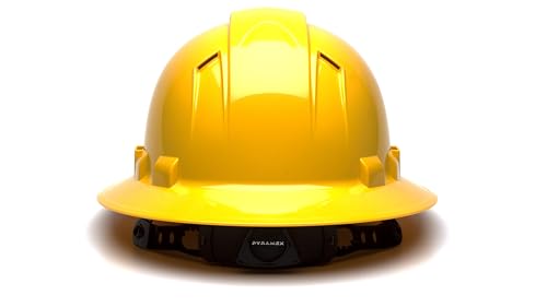 Image of Pyramex Ridgeline Full Brim Hard Hat 4 Point Ratchet Vented