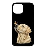 Custodia per iPhone 15 Yellow Labrador Butterfly