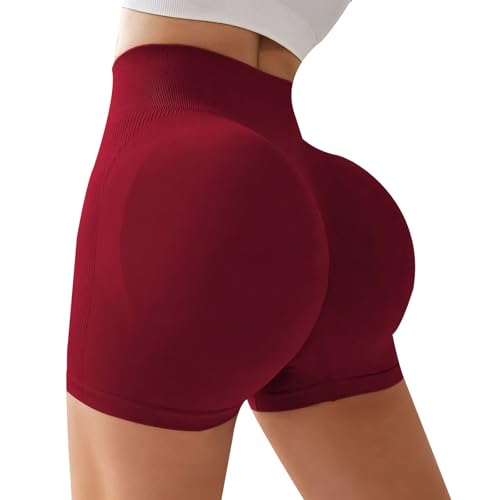 Leggins Mujer Cortos Running Cintura Alta Pantalones Corto Deporte Push Up Control De Barriga Transpirable Pantalon Cortos Gym Deportivos Antirozaduras Bolsillo Leggings Shorts Correr Ciclismo