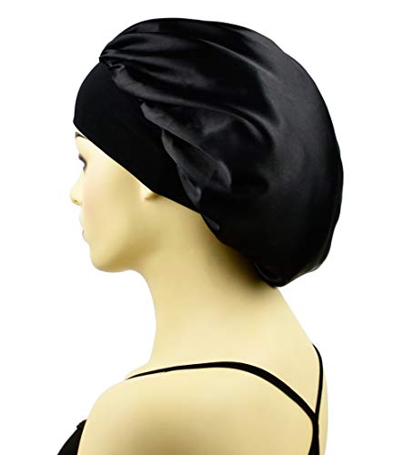 Touca de seda para dormir cabelo cacheado touca de cetim touca de dormir de seda para mulheres capa