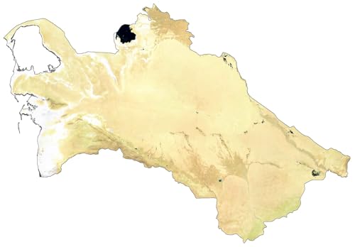 ConversationPrints Turkmenistan Satellite Map GLOSSY POSTER PICTURE PHOTO PRINT BANNER