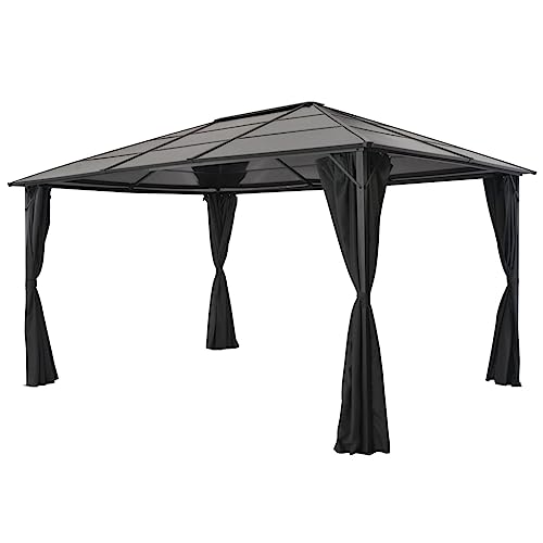 vidaXL Gartenpavillon mit Vorhang Gartenzelt Partyzelt Alu...