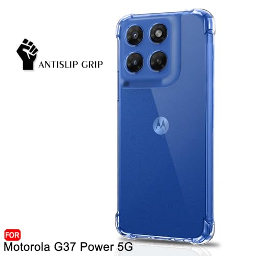 Image of TheGiftKart Transparent Crystal Clear Back Cover Case for Motorola Moto G37 Power 5G | Shockproof Soft TPU Case | Cushioned Edges for Ultimate Protection Back Cover Case (TPU, Transparent)