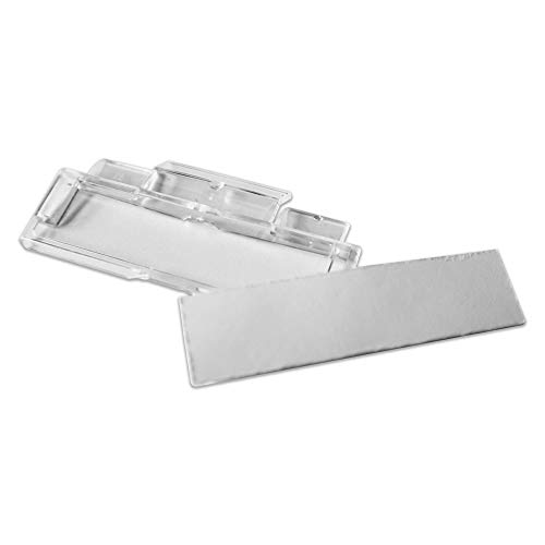 Habercrafts 50 Clear Plastic Suspension File Tabs & Inserts - Hanging File Tabs & Repositionable Label Inserts for Suspension Folders - Image 8
