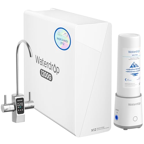 Image of Waterdrop X12-Plus Dual Flow RO Water Filter System, Alkaline Mineral pH+ | 1200 GPD Under-sink RO System, 12-Stage Filtration Tankless RO, Dual Flow Faucet (RO & Mineral Water), BPA-Free