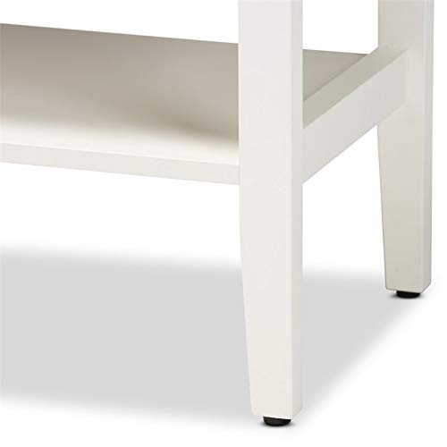 Baxton Studio Chauncey White Finished Wood And Glass 2-Door Kitchen Cabinet #TOP7