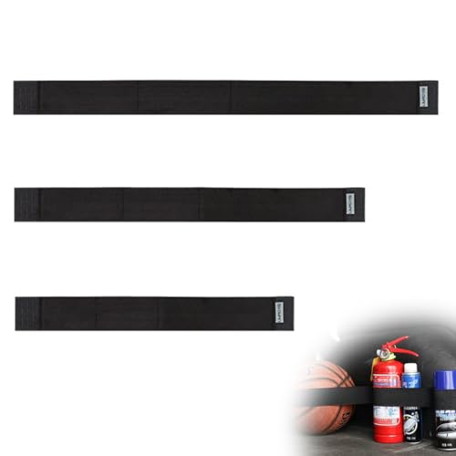 QOWUXHZ 3 unidades Organizador de maletero con para coche, con tiras de (40 cm, 50 cm, 60 cm), resistente bolsa de maletero para fijar objetos y extintor de incendios de coche