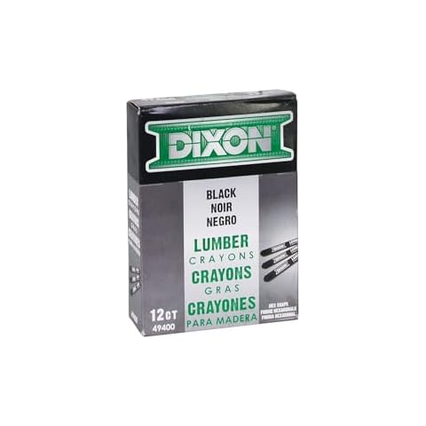 Dixon Lumber Crayons, Carbon Black, 12/Box (49400) Cover