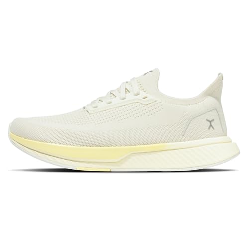 Flux Footwear Adapt Runners for Women and Mens Barefoot Minimalist Shoes – Wide Toe Box, Zero Drop Sole, Lightweight & Flexible, Perfect for Walking, Running and Everyday Comfort – Light Yellow (Meringue)
