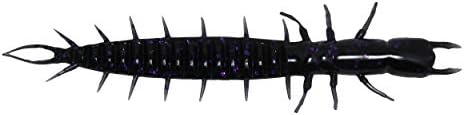 Tackle HD 10-Pack Hellgrammite Fishing Bait, 3D Scanned 5" Fishing Lure, Smallmouth Bass and Trout Lures, Soft Plastic Fishing Lures for Freshwater, Black Purple Flake
