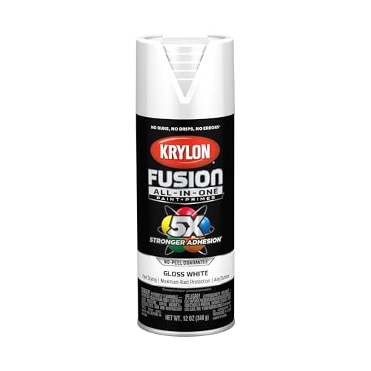Krylon K02727007 Fusion All-In-One Spray Paint for Indoor/Outdoor Use, Gloss White,12 ounces