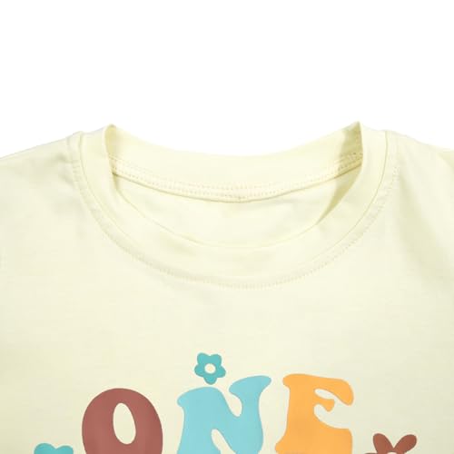Image of Birthday Girl Shirt Toddler 5th Birthday Shirt Five is A Vibe Print T-Shirt Cute Short Sleeve Outfit Kids