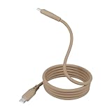 オウルテック やわらかいマグネットシリコンケーブル 1m 柔らかく磁力でまとまる PD60W充電 / データ転送 Type-C to C モカ OEC-CBM3CC10-MC