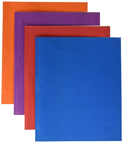 Bazic 2-Pocket Portfolio Folder With 3-Prong Fastener For School, Home, Or Office (Color May Vary) #TOP11
