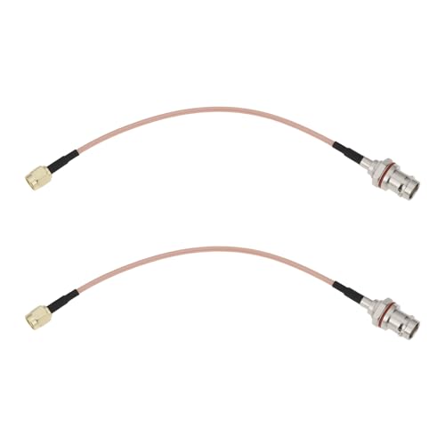 Create idea Lot de 2 connecteurs SMA mâle vers BNC femelle RG316 pour adaptateur câble de signal d'antenne 15 cm