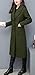 chouyatou Women's Big Notch Lapel Single Breasted Mid-Long Wool Blend Coat (Small, Army Green)