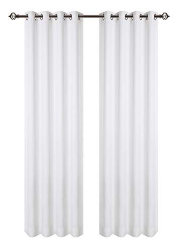 Livingroom Curtains 50X72 Inch White With Grommete,Bathroom Curtains,Bathroom Window Curtains,72 Inch Curtains,Cotton Curtains,White Cotton Curtains,White Panel Curtains In Textured Canvas #TOP4