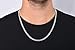 NYC Sterling Men's 5mm Solid Sterling Silver .925 Curb Link Chain Necklace, Made in Italy (30)