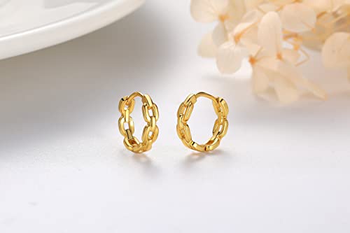 ITESSY Orecchini a cerchio donna, argento Sterling...