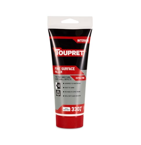Toupret Fine Surface Filler - Ultra-Smooth Interior Wall Repair for Minor Imperfections - White Easy Sanding Paintable No Shrink - Professional Finish for Plaster Ceilings & Walls - 0.33kg