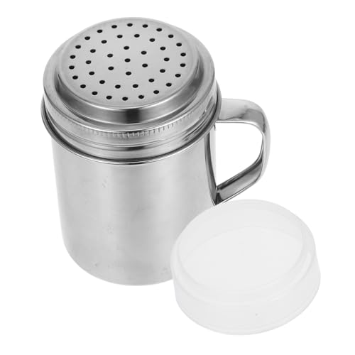 HEALLILY Stainless Steel Dredge Shaker for Baking and Cooking Powder Shaker with Sieve for Flour Salt Cocoa and Easy to Clean and Portable