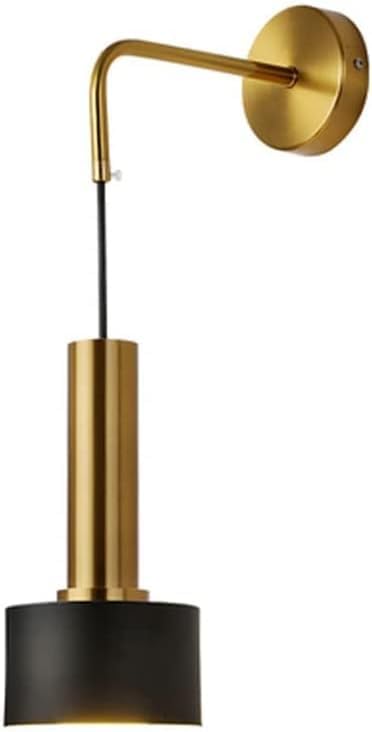 SHGDAIO 5W Modern Wall Lamps E27 Gold Sconce Lighting Fixture Nordic Style Stairway Study Hall Aisle Wall Light Bedside Bedroom Reading Lamp Corridor Decor Pendant Lights