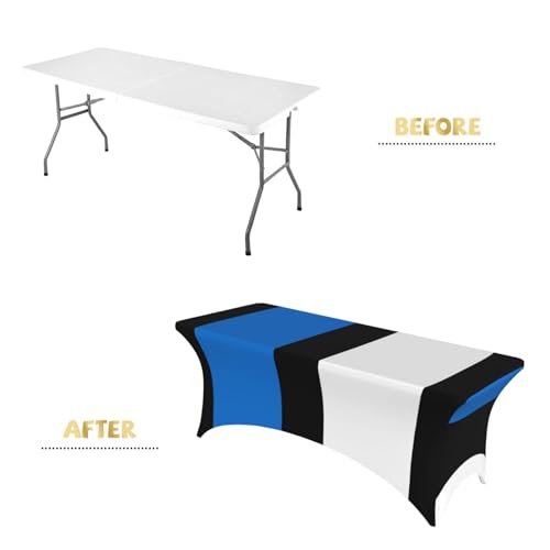 Nappe élasthanne drapeau Estonie 1,8m lavable anti-tache - 5