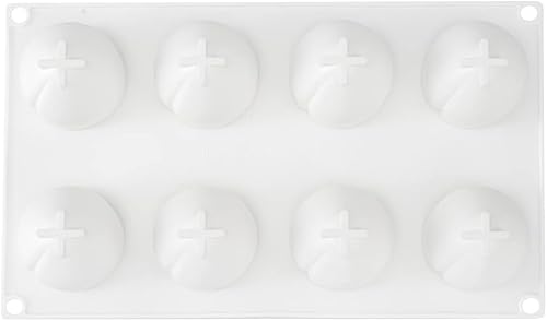 Miniatura 10 de Restaurantware - Molde de fruta de 8 cavidades de pastelería Tek, 1 molde de postre listo para horno - Molde de silicona 3D flexible, congelable,