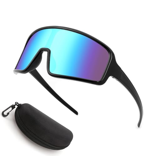 Karsaer Fahrradbrille Herren Damen Sport Sonnenbrille Schnelle Brille Sportbrille für Rennrad Laufen MTB Wandern mit UV400-Schutz K5082