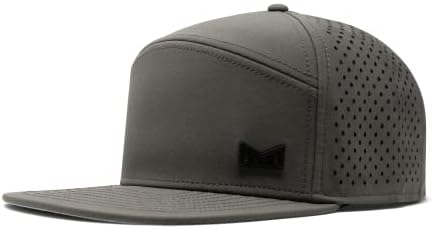 melin Trenches Icon Hydro, Performance Snapback Hat, Water-Resistant Baseball Cap for Men & Women, Olive, Medium-Large