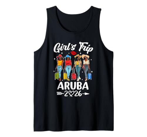 Aruba Girls Trip 2026 Birthday Squad Women Vacation Tank Top