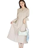 [ロペピクニック] ワンピース サイドプリーツキーネックワンピース レディース GDE14090 ベージュ (27)