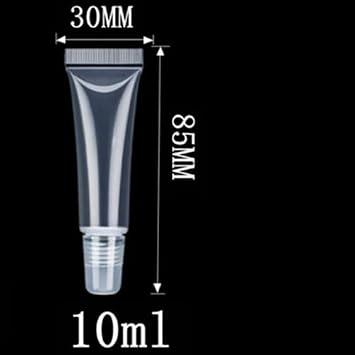 Empty Lip Gloss Tubes Balm Travel Toothpaste Containers Refillable Small Squeeze Bottles 10 ml 5 Pack