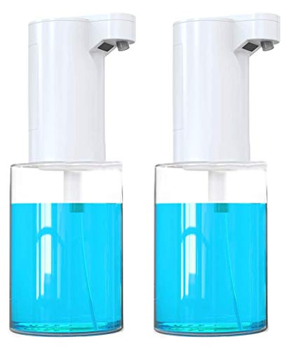 LOTMART - Dispensador de jabón automático (350 ml, sensor de movimiento por infrarrojos) (Pack of 2) blanco