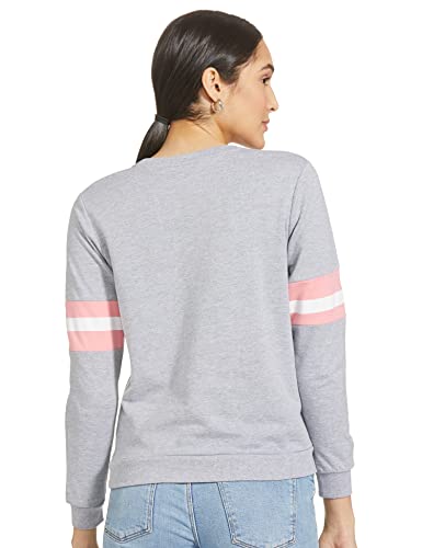 Image of Max Women Cotton Printed Crew Neck Sweatshirt
