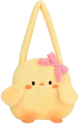 Adorable Duckling Plush Shoulder Bag - Large Capacity Animal Shape Handbag for Girls, Cute Lolita & Kawaii Fashion Purse