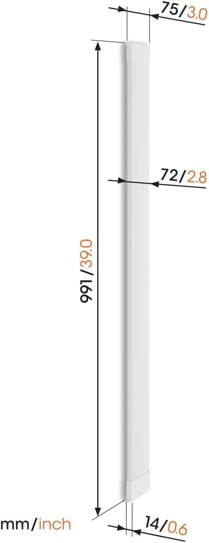 Vogel's TVA 7000 Canalina per cavi bianca, fino a 6 cavi, distanza minima dalla parete solo 1,4 cm, lunghezza di 100 cm, alluminio, adatto per tipi di cavi come HDMI, USB, AUX o cavo di alimentazione