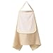 WVM 100% Cotton Muslin Nursing Cover for Breastfeeding with Arch Neckline for Eye Contact & Ventilation, Dual-Layer Privacy Design, Breathable & Multi-Use Car Seat & Stroller Cover for Infants