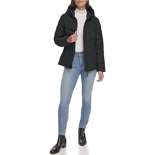 [Tommy Hilfiger] ダウン代替コート Every Day Essential Lightweight Puffer レディース ブラック Small