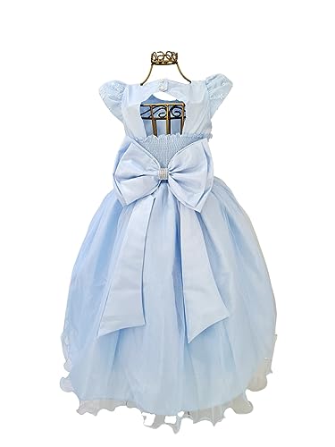 Vestido Infantil Azul Claro Glitter Festa Aniversário Top Tamanho:8