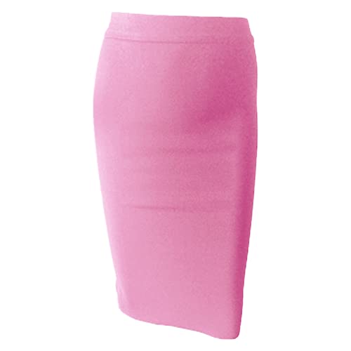 Jupe rose longueur genou CUOREZ taille 40 pour silhouette élégante