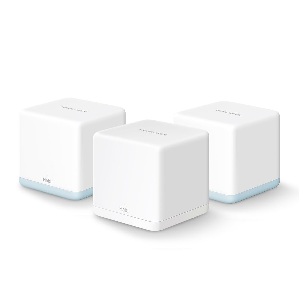 MERCUSYS TP-Link Halo H1500X (3-opakowany) 6-oczkowy Router AX1500Mbps, Zasi?g 550 m², Siatka WiFi, Dwuzakresowy, Wzmacniacz, 3 Porty Gigabit, Sterowanie Rodzicielskie