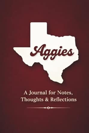 Aggie Inspired Notebook, Texas Gift, College Ruled Lined 6x9 Maroon ...