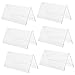 PRETYZOOM 6pcs Conference Board Wedding Sign Holder Wedding Place Cards Wedding Table Number Multi-function Seating Signs Blank Business Cards Name Plate Holder Sika Acrylic Mini