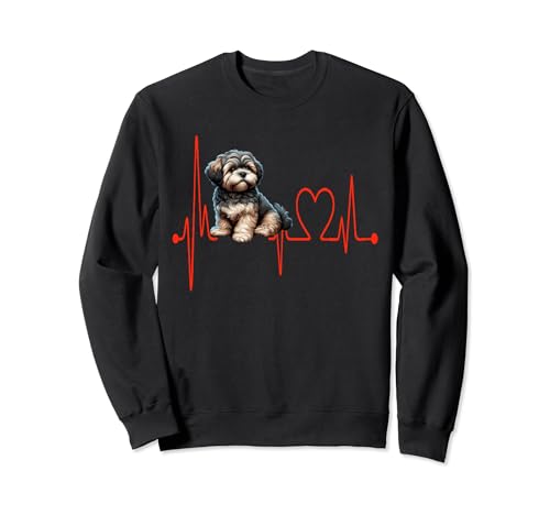 Amante y propietario de Shih-Poo Dog Heartbeat Funny Dogs Sudadera