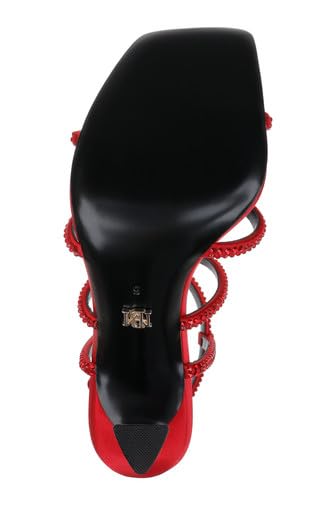 Image of Badgley Mischka Women's Brooke Strappy Bejeweled Stiletto Sandal