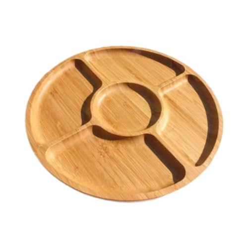 perfk Plateau de Service en Bois, Assiette à Frites, Assiette à dîner, Plateau à Sandwich, à apéritif, à Biscuits pour gâteau, Dessert, présentoir à